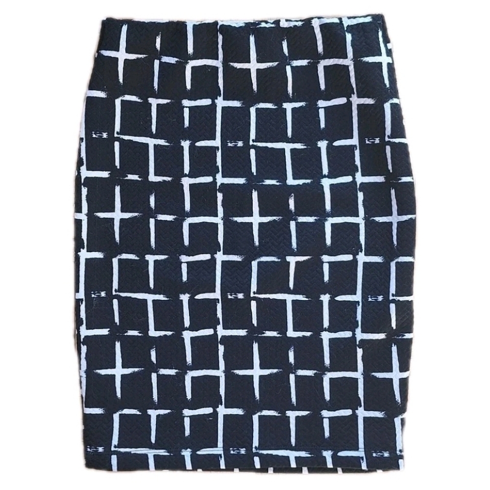 SEDUCTONS BLACK AND WHITE PULL ON PENCIL SKIRT SIZE XS